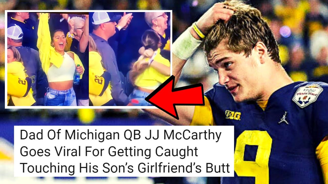 ESPN REPORT!!!: SAD NEWS!!!: Father of Michigan QB JJ McCarthy is slammed online after ESPN cameras catch him appearing to “FONDLE” his son’s girlfriend during a…