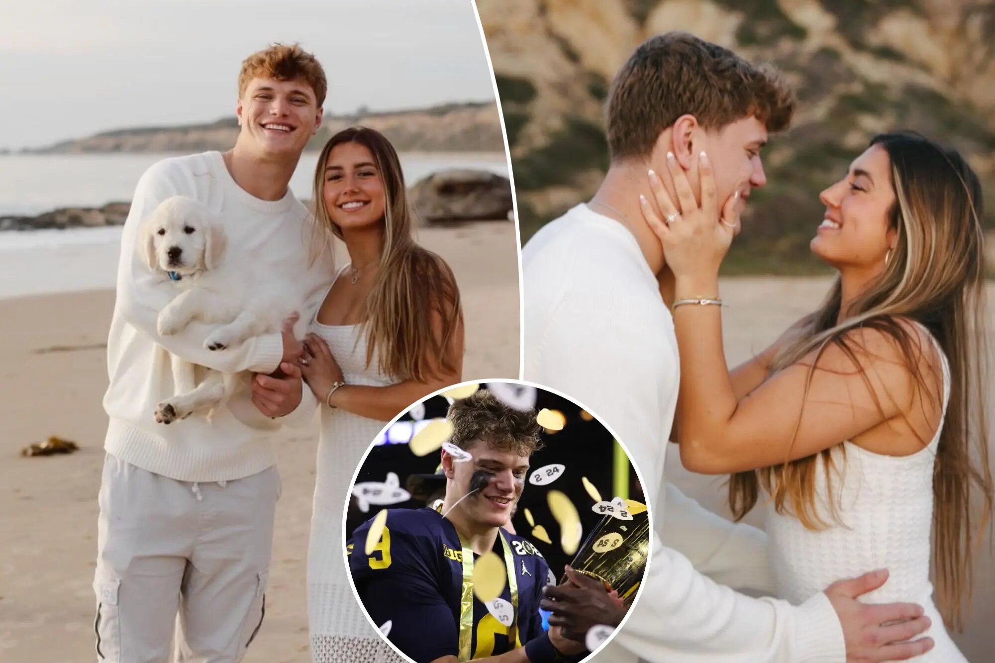 CONGRATULATIONS!!!: LOVE IS BEAUTIFUL!!!: Michigan Star “J.J. McCarthy” finally wedded his old time girlfriend which has been the…